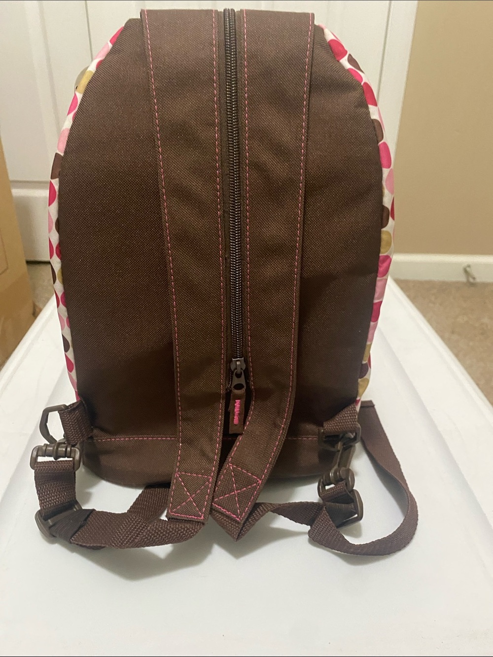 Thermos Raya Brown with Pink Accent Sling Pack Cooler - Picture 3 of 5